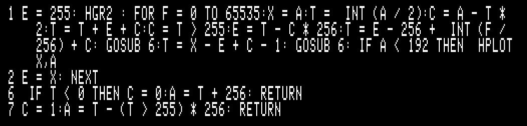 Can you reduce the Applesoft fractal challenge winning code size?