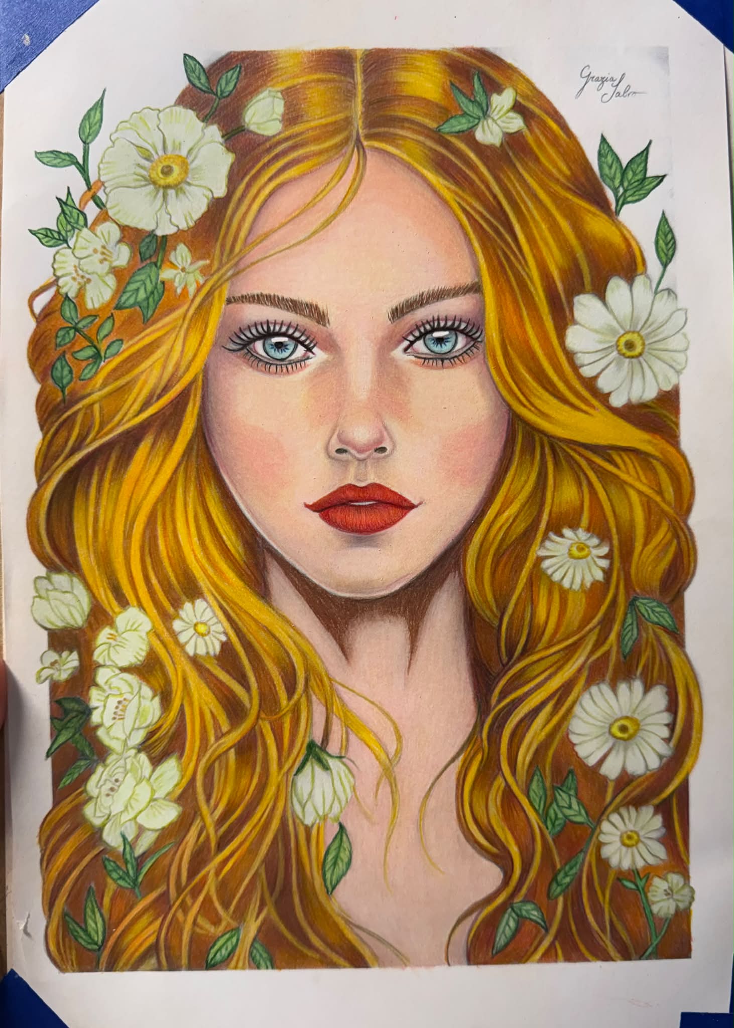 Colouring picture from Grazia Salvo's book Flourish