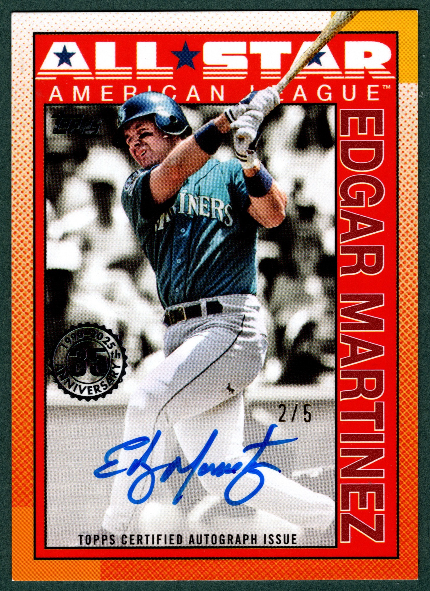 Rare Edgar Martinez Autograph Card Found in 2025 Topps Baseball 
