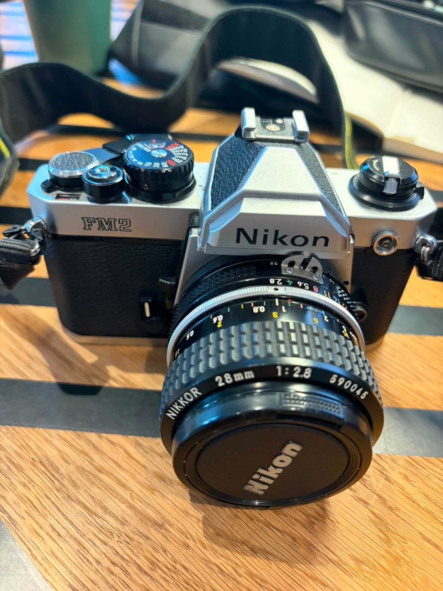 Nikon FM2 film camera with Nikkor 28-85mm AIS lens