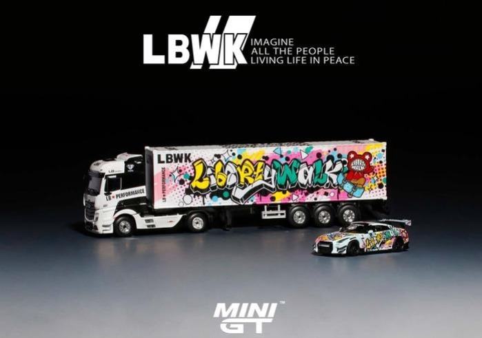 Mini GT X Tiny Isuzu N-Series Vehicle Transporter, LBWK White, No. 356
