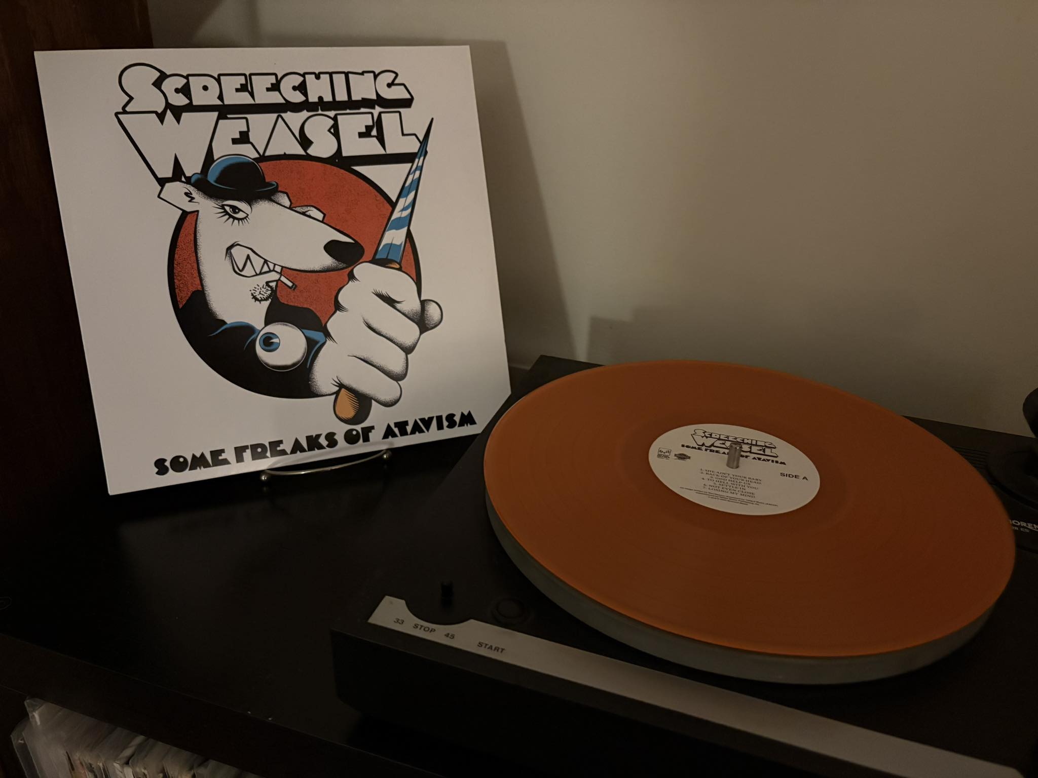 Screeching Weasel's Boogadaboogadaboogada! 2020 remaster on green