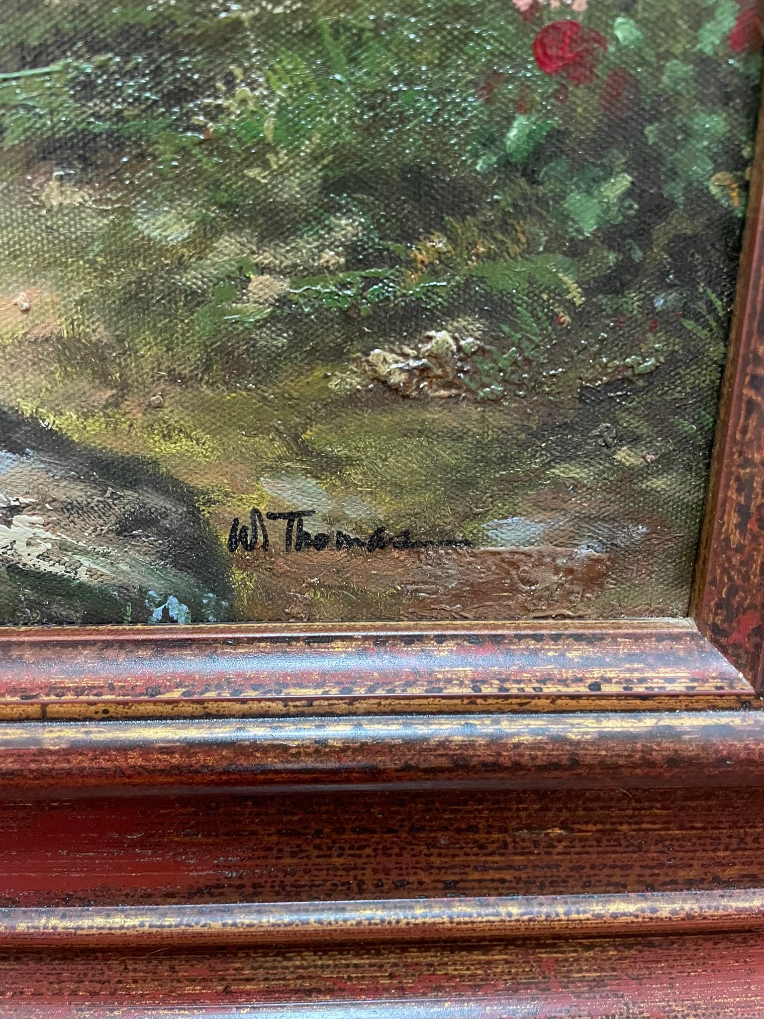What is the value of a 20x24 art piece by W Thomas?