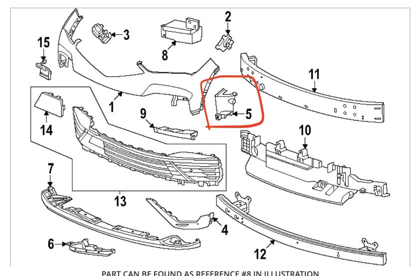 What is the part number for the left piece in the Acura ZDX diagram?
