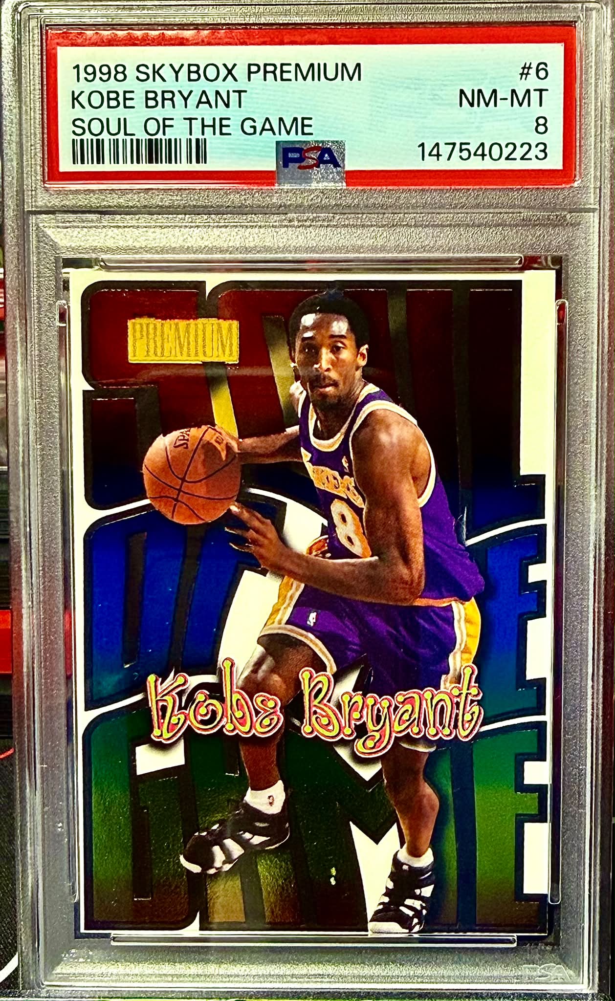 Kobe Bryant 1998 Skybox Premium Soul of the Game card