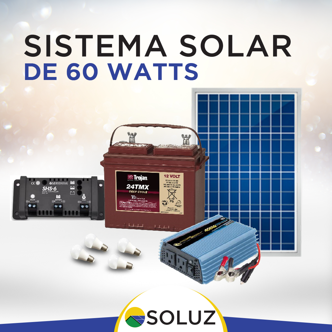 SOLUZ HONDURAS - Sistema solar Soluz ☀️ de 60W para...