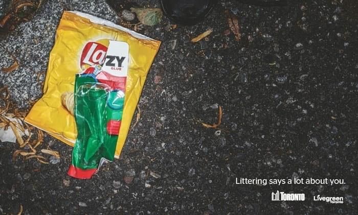 Grafdom - This anti-littering campaign used trash to spell...