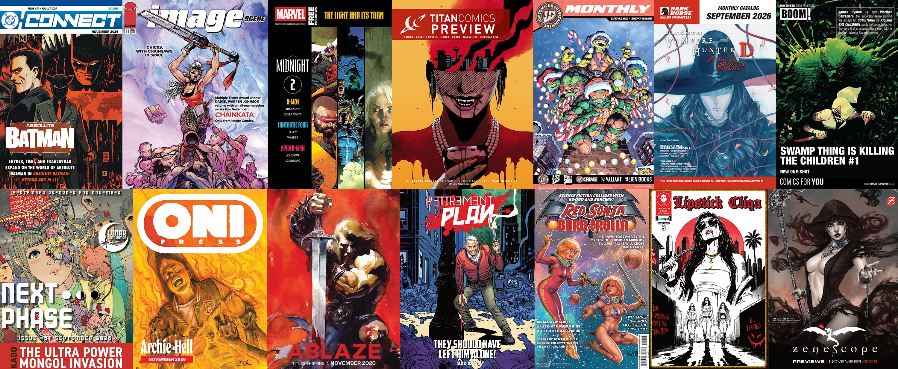 Comics Catalog of SEP 2026 (for products in shops NOV 2026 and