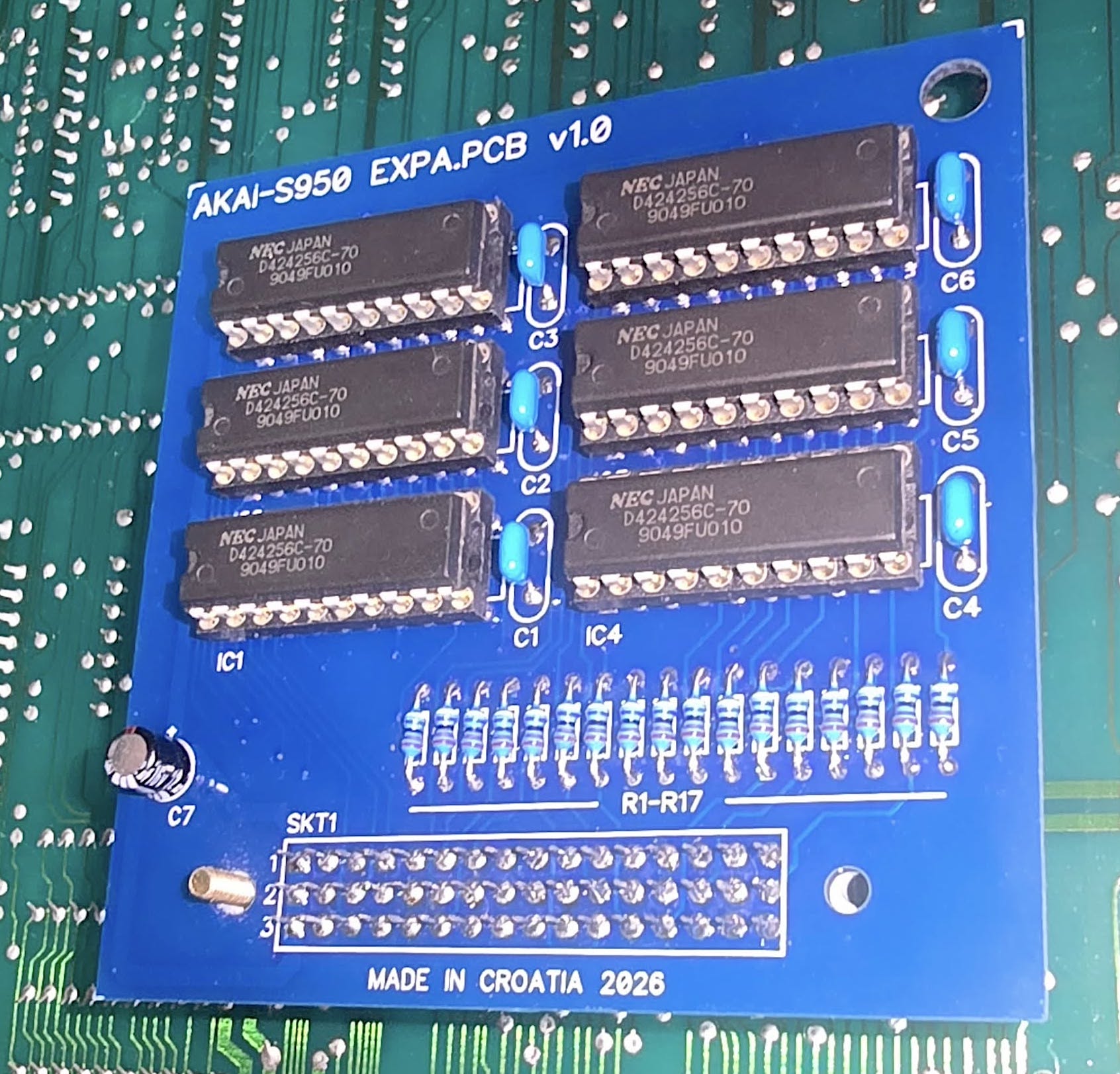 Akai S950 RAM expander DIY project with gerber files