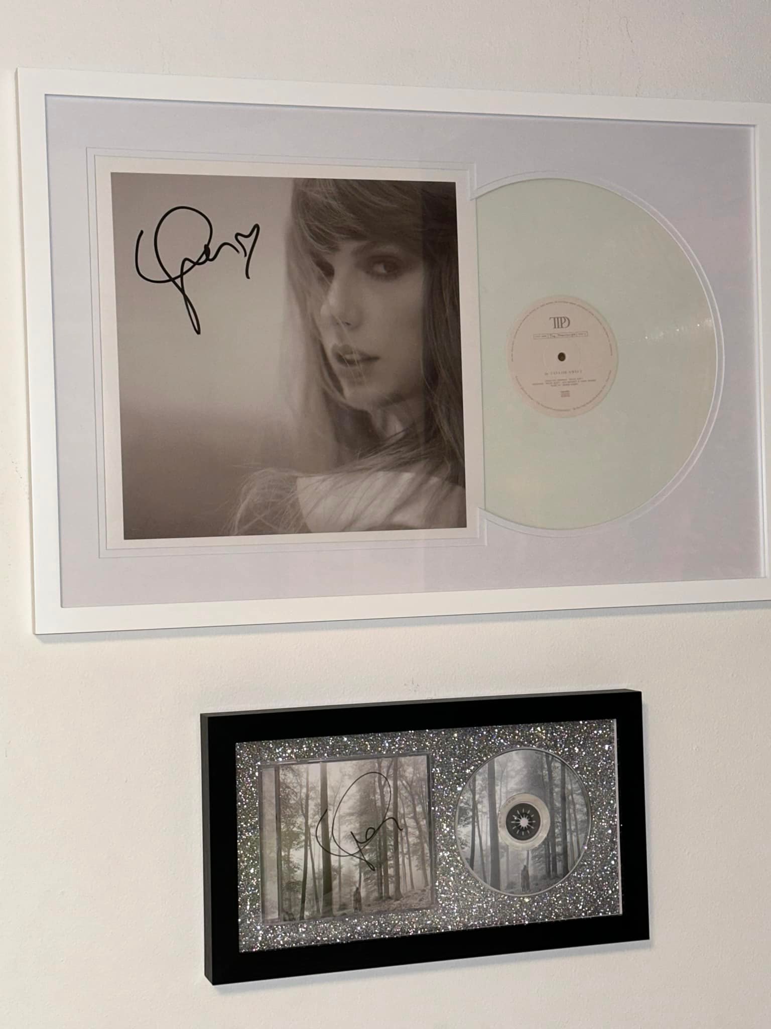Taylor Swift fan's signed Folklore display