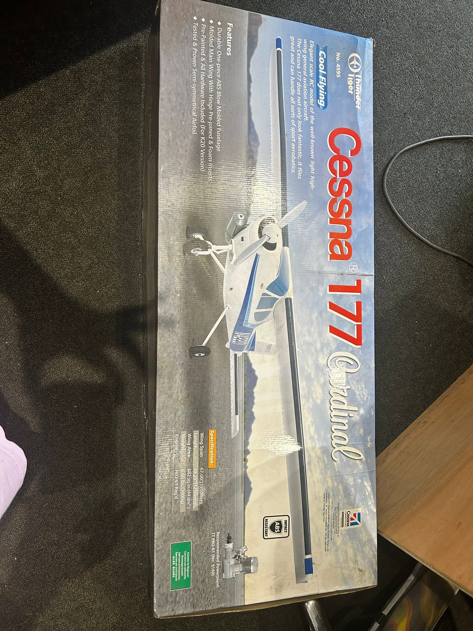 ✈️ Thunder Tiger Cessna 177 Cardinal RC Plane Kit – Brand New in Box