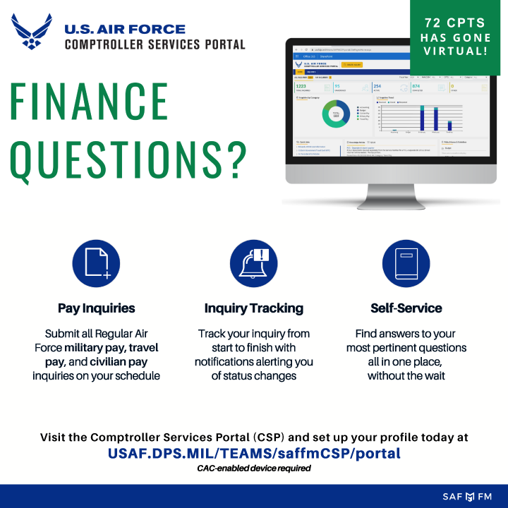 Tinker Air Force Base - The 72nd CPTS' Comptroller Services Portal (CSP ...
