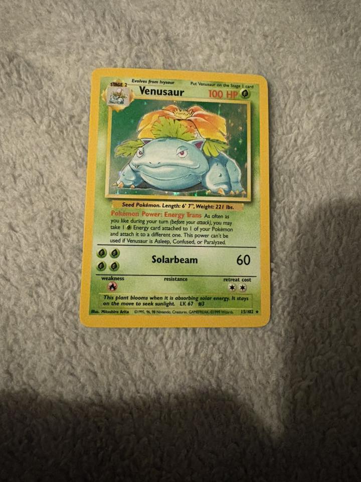 1999 ivysaur pokemon card value TCG Venusaur Base Set Holo, 15/102, PSA 7 – Hobby Shop Celebrate the legacy of your favorite tabletop game with this Ivysaur 1999 Pokemon Base Set Uncommon Shadowless #30 PSA Authenticated 9 Card 1999 Pokemon Base Set Shadowless