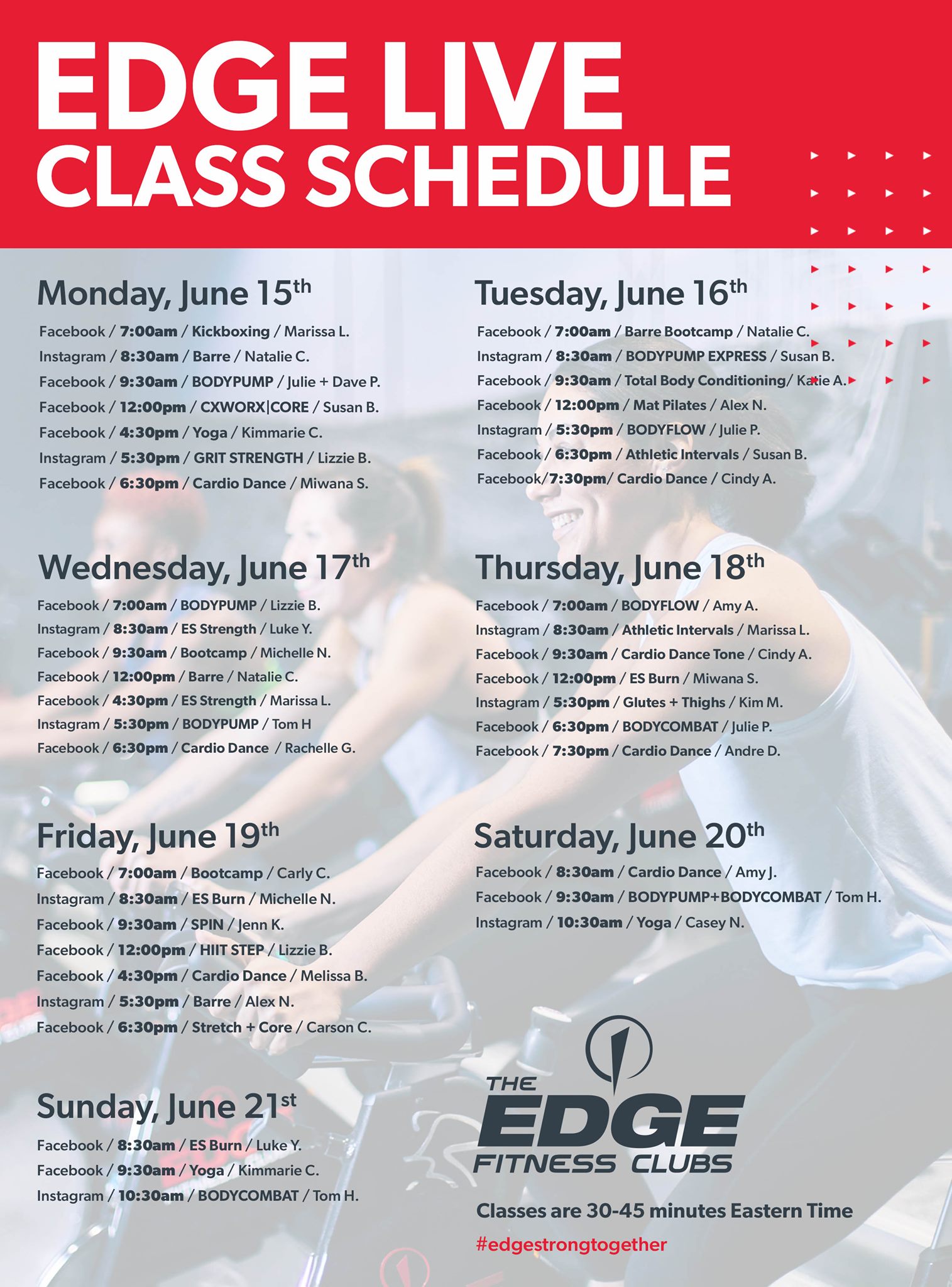 The Edge Fitness Clubs - ATTENTION EDGE FAMILY! This week's virtual ...