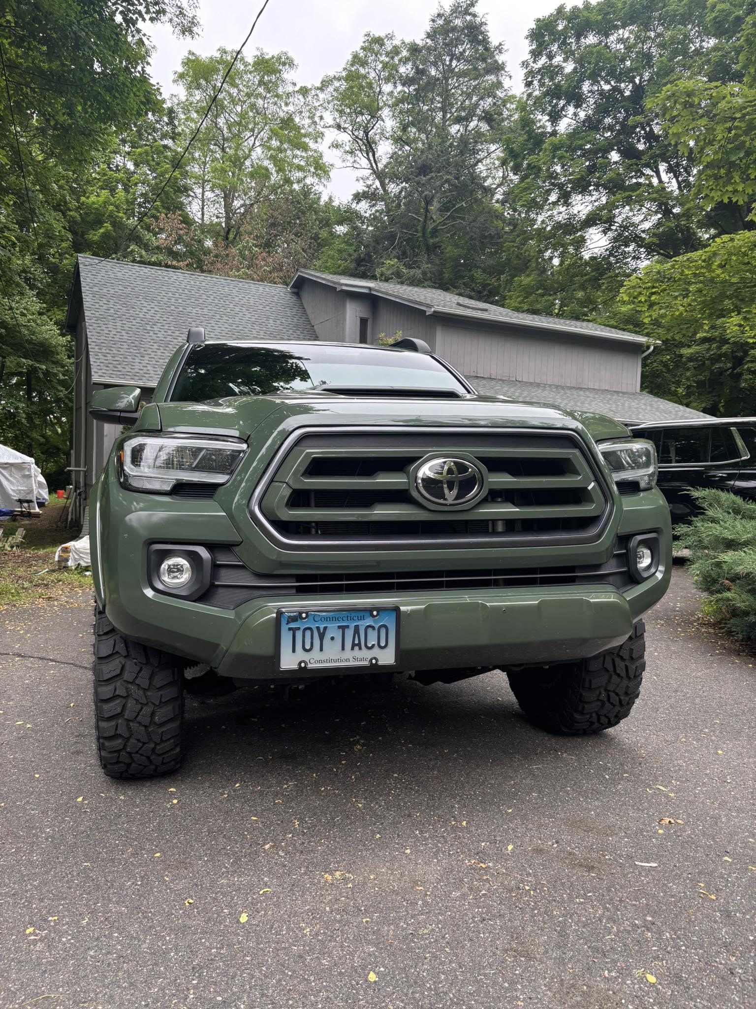 Pair Of TRD Pro License Plate Frames – Black Plastic – Fits Tundra Tacoma 4Runner
