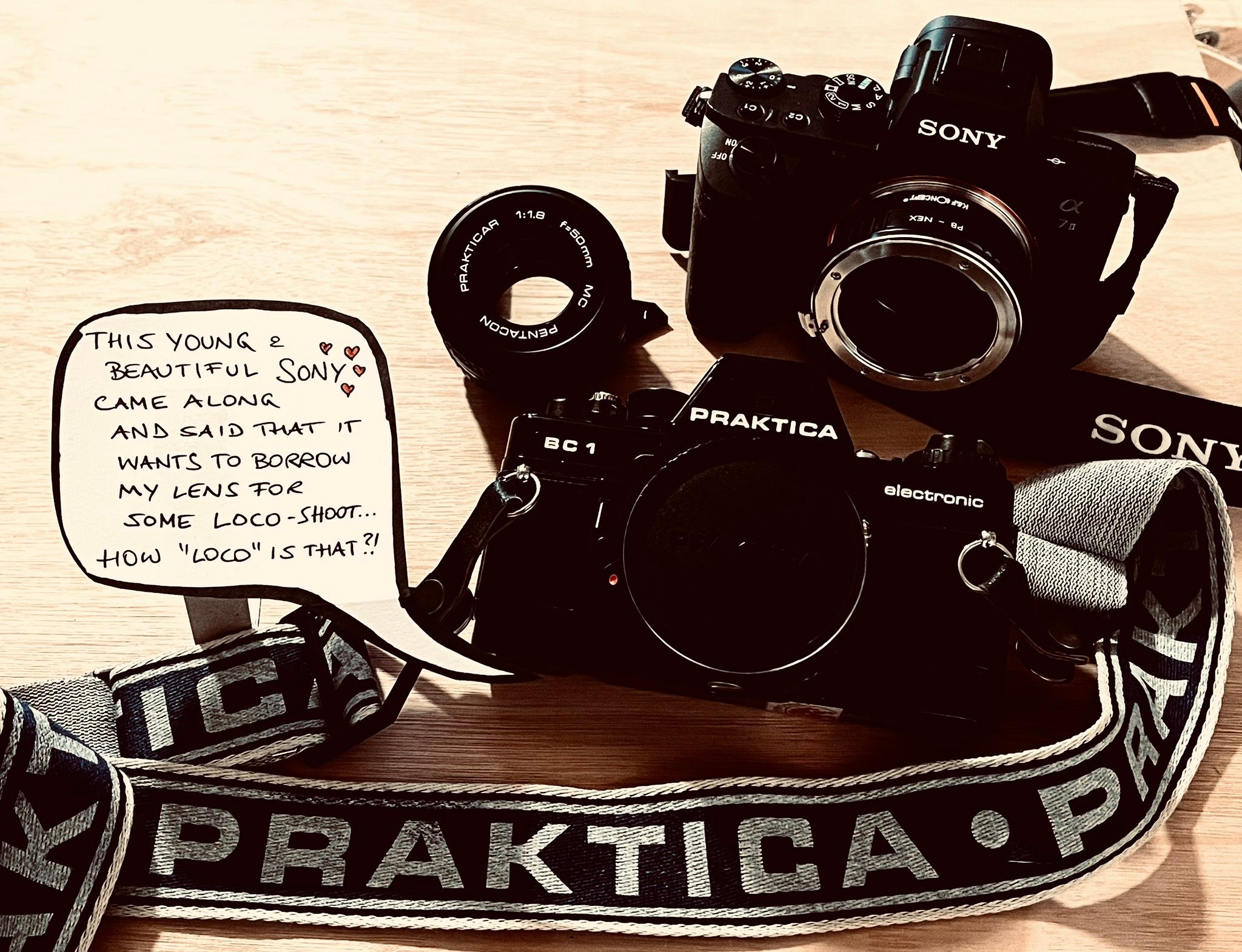 Prakticar 50mm f1.8 lens on Sony A7ii