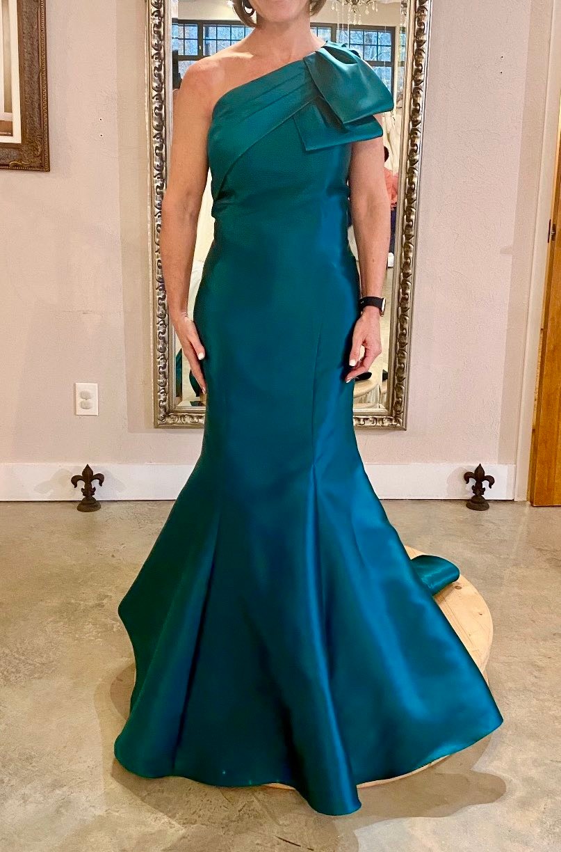 strapless open back dress Ladivine CM383 Crystal Corset Satin Fitted Prom Dress Slit Pageant Formal Gown Crystal V Neck 8 / Black