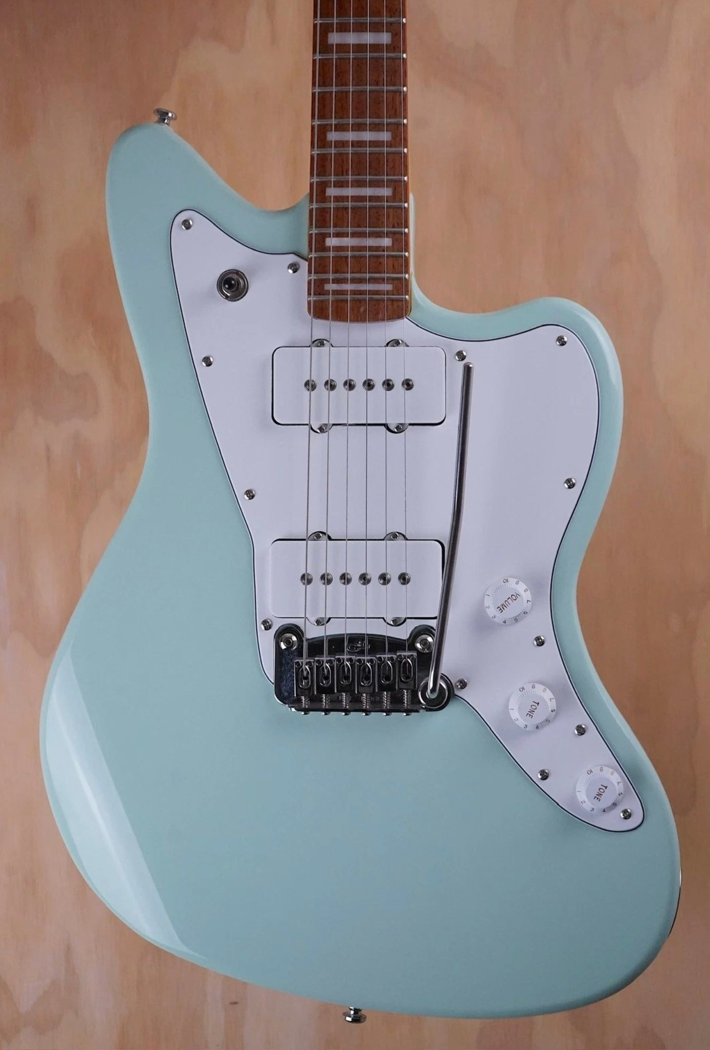 G&L Doheny guitar in surf green and emerald blue