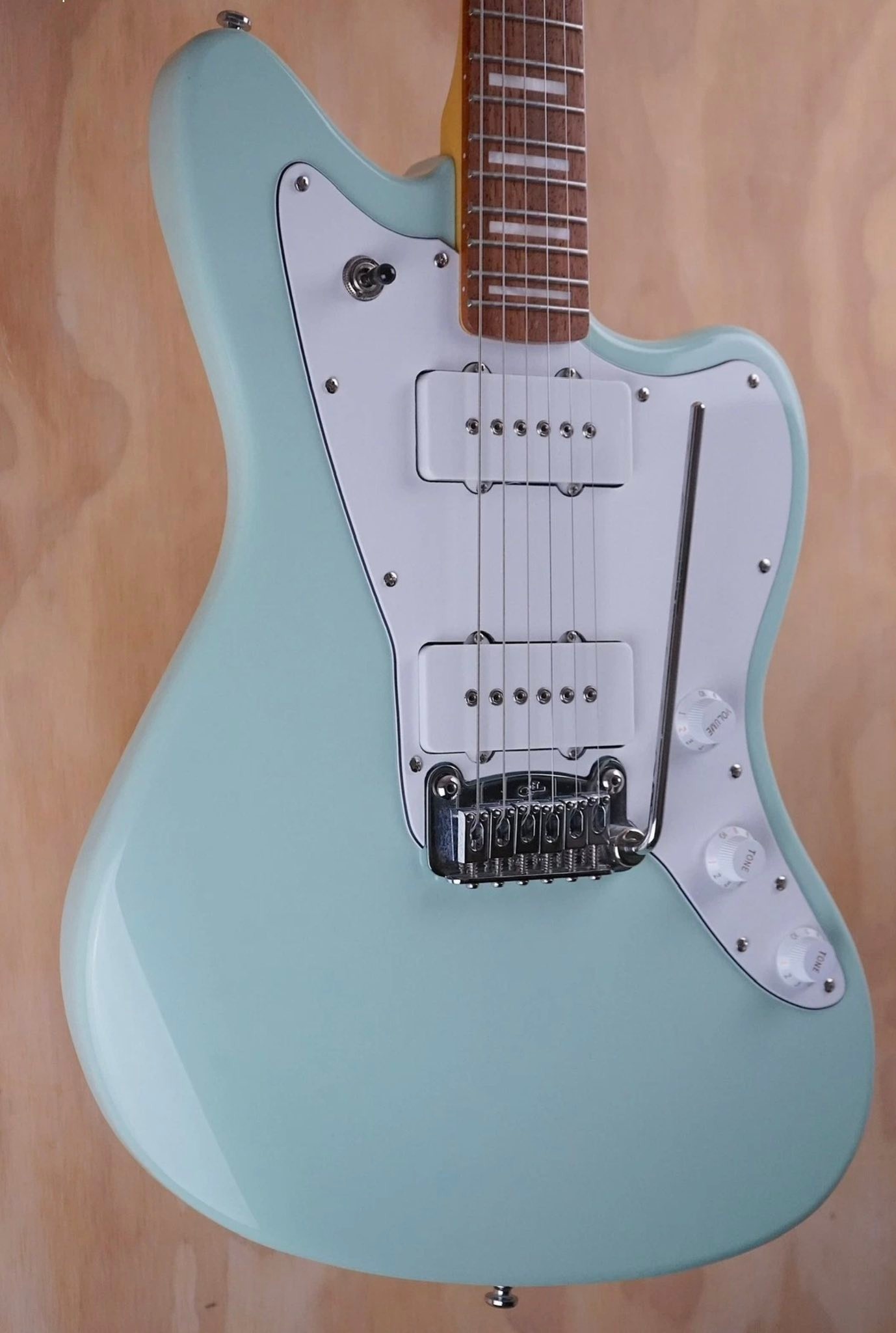 G&L Doheny guitar in surf green and emerald blue
