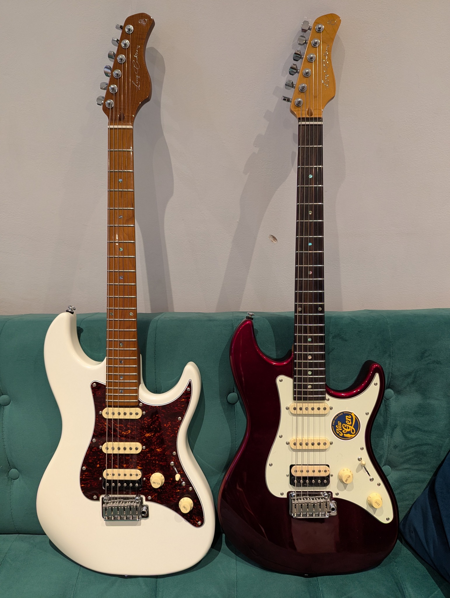 My two Sire S7 HSS! A 2nd Gen Antique White which I am very happy