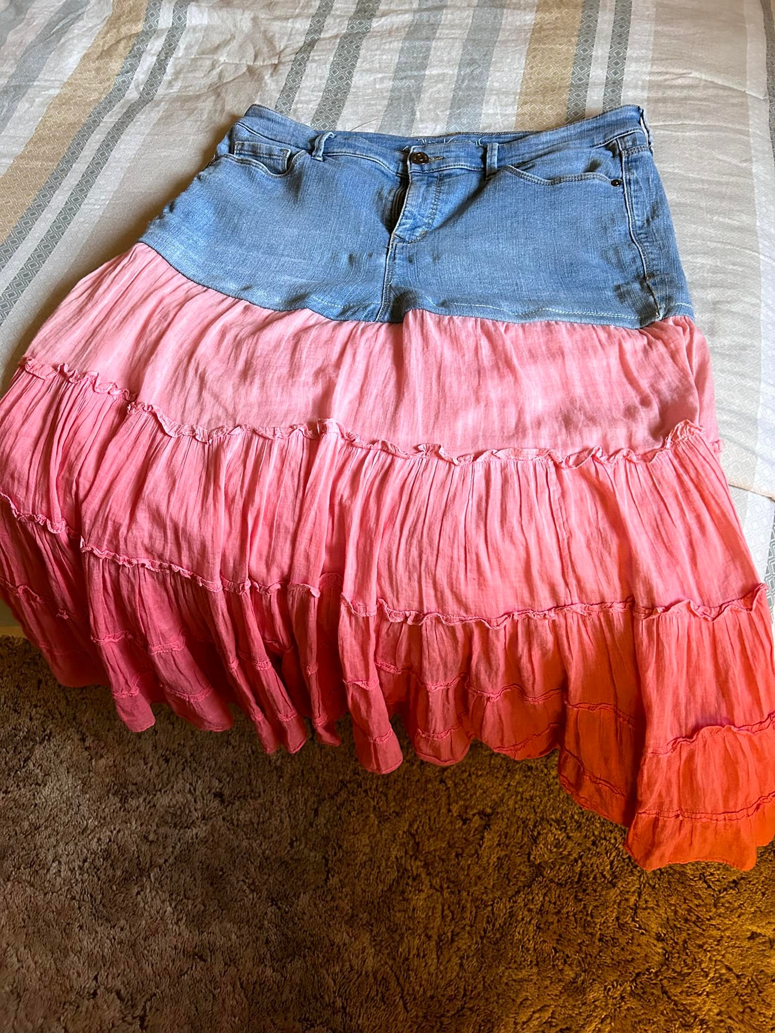 THERED THREAD】S w pleats crash skirt