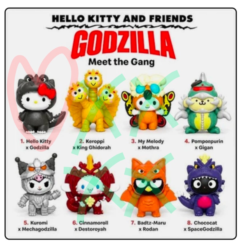 Hello Kitty and Friends Godzilla Happy Meal toys still available