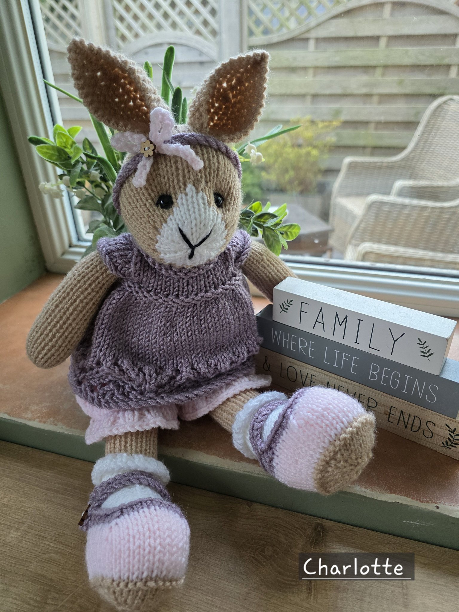 Rainbow Bunny has joined the crew! Pattern by Little Whits Knits 