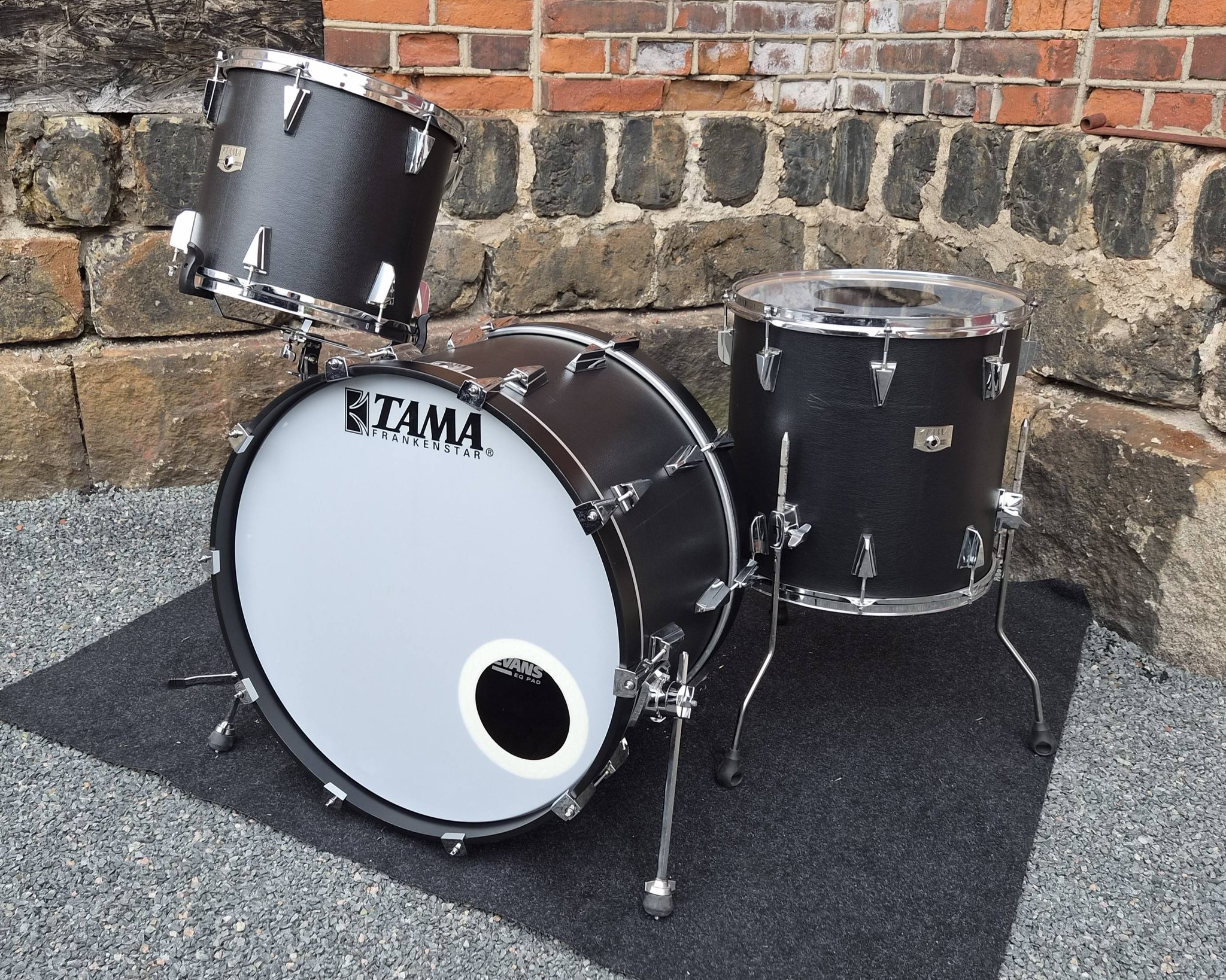 Vintage Tama Japan birch drum set with Black Panther finish and