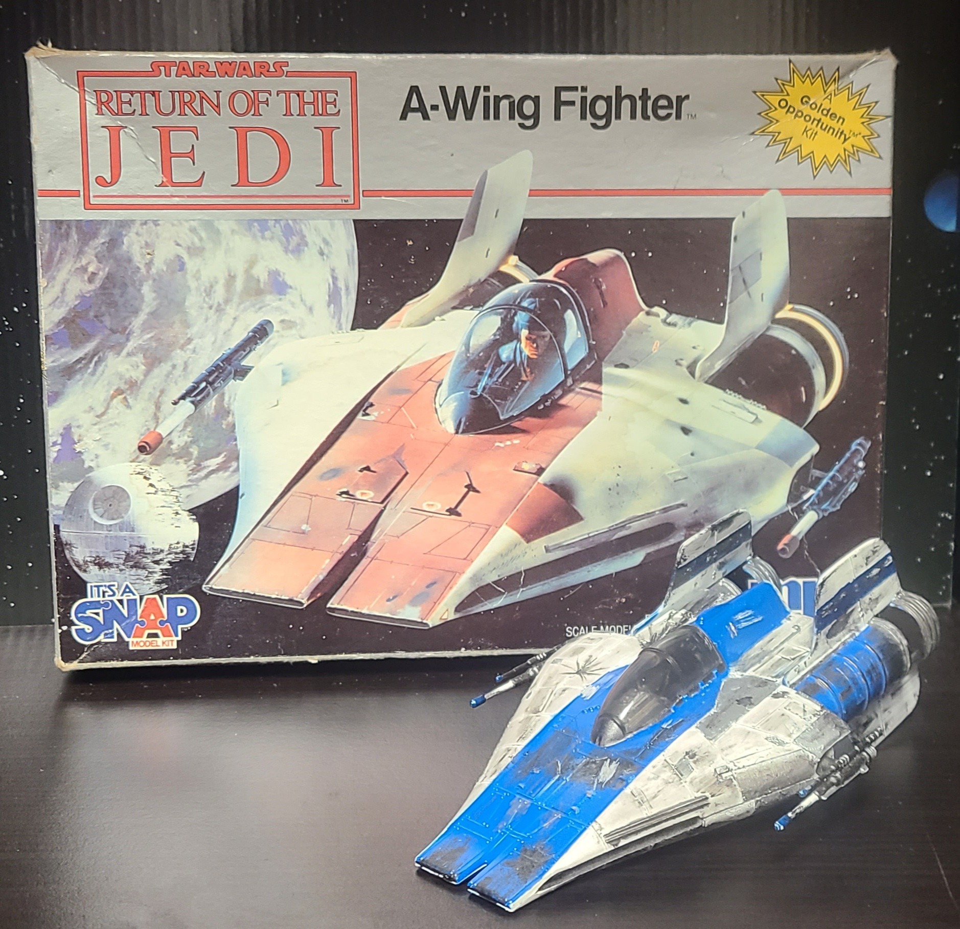 Amateur's vintage A-wing model kit build