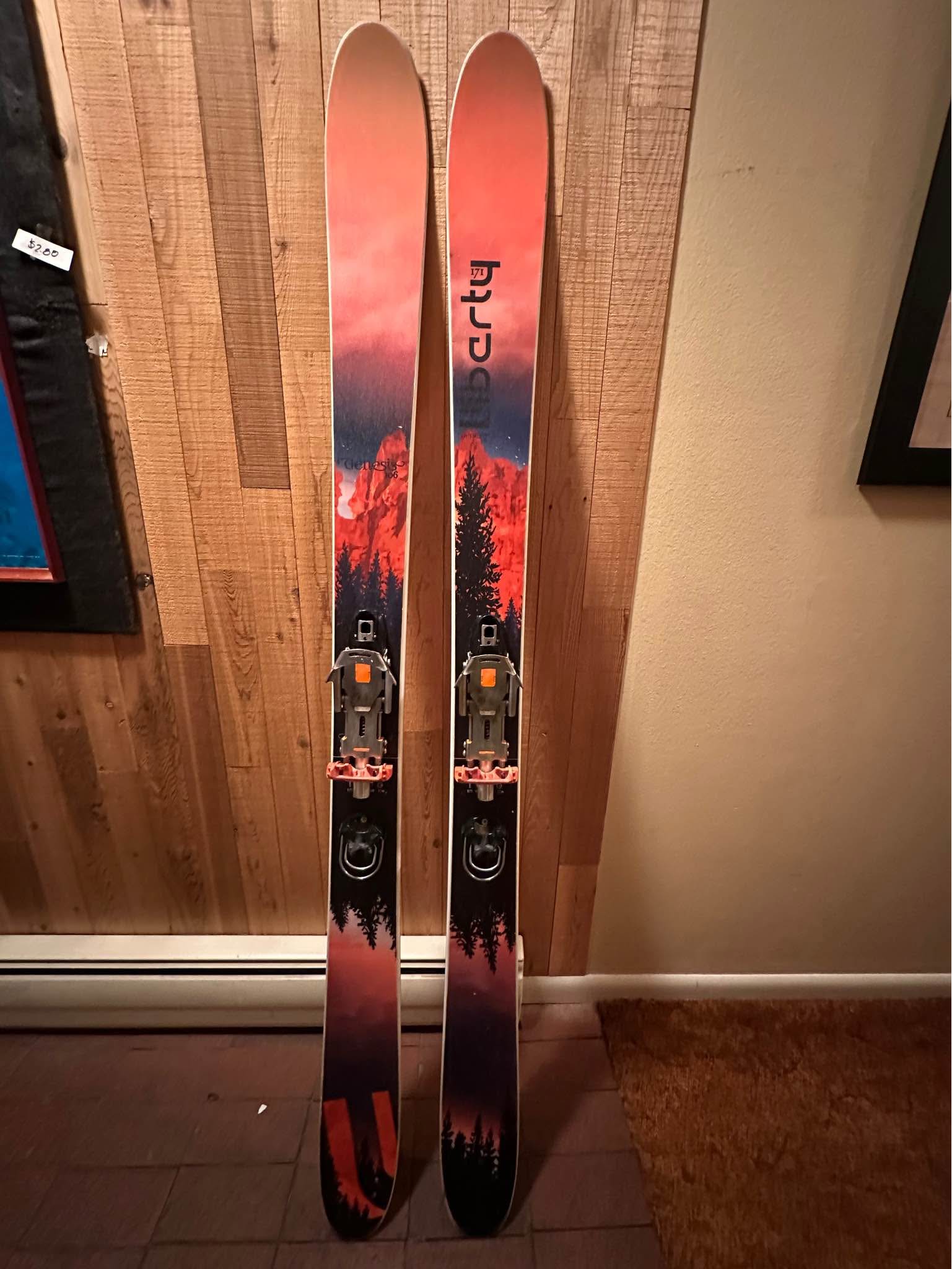 Nordica NRGY 107 with Salomon Sth 16 bindings. Great all mtn ski