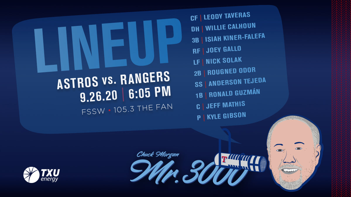 Texas Rangers - This one's for Chuck Morgan and his...