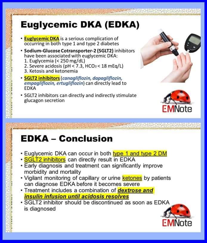 Euglycemic diabetic ketoacidosis risk with SGLT2 inhibitors