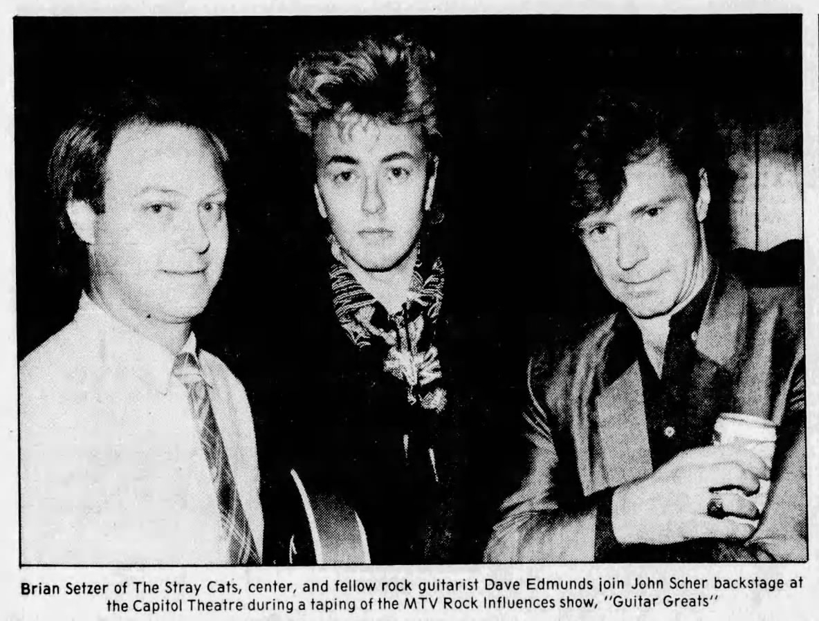 Brian Setzer and Dickey Betts playing together at the Guitar