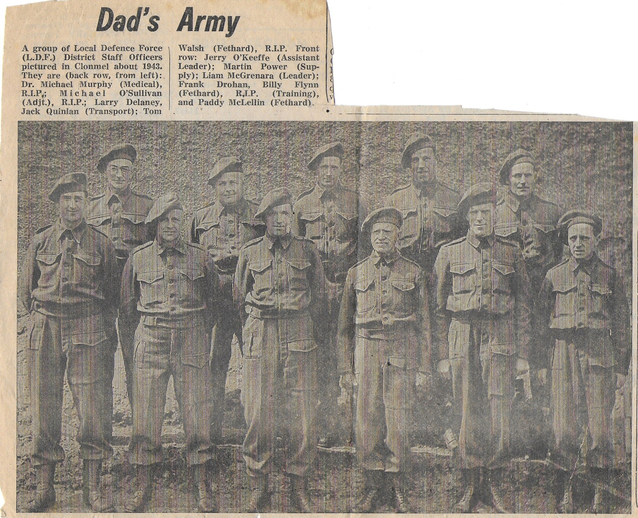 Our Clonmel memories. | Local Defence Force (LDF) during the Emergency ...