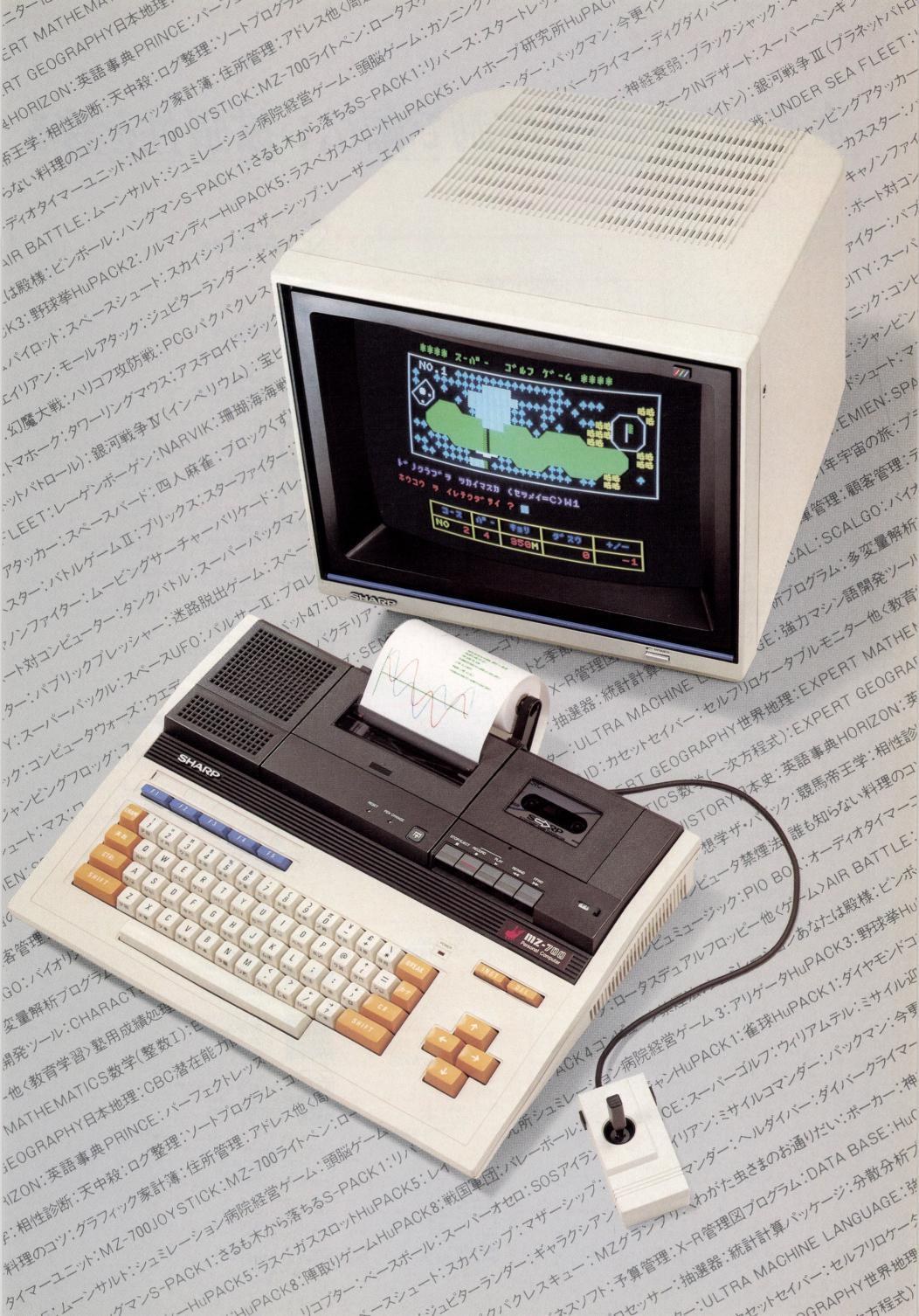 Sharp MZ-700 (Model 711). CPU Z80 at 3.5MHz, 12KB ROM, 64KB RAM