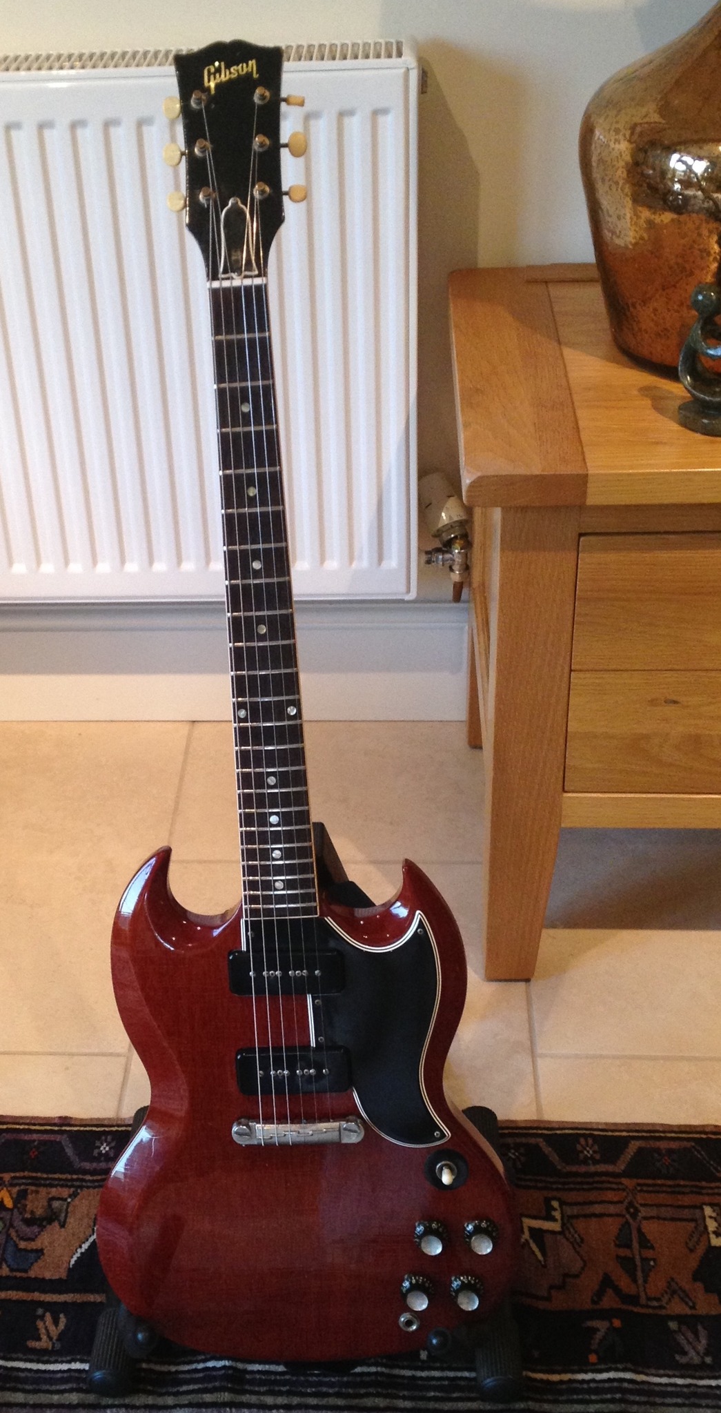 Gibson SG guitar collection including 1994 Standard and 1965 roadworn