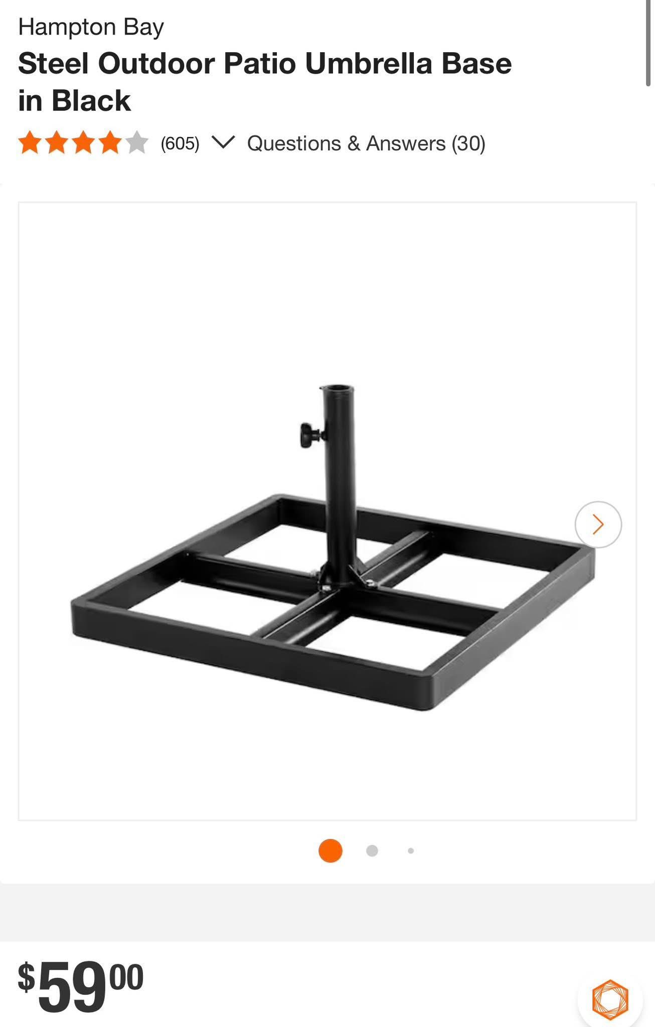 hampton bay steel outdoor patio umbrella base Garden Winds Replacement Canopy Top Cover for LED Offset Solar - WILL FIT MODEL YJAF-052 ONLY tilt feature automatically tilts the umbrella with an extra turn of the crank handle Heavy-duty cast iron patio umbrella