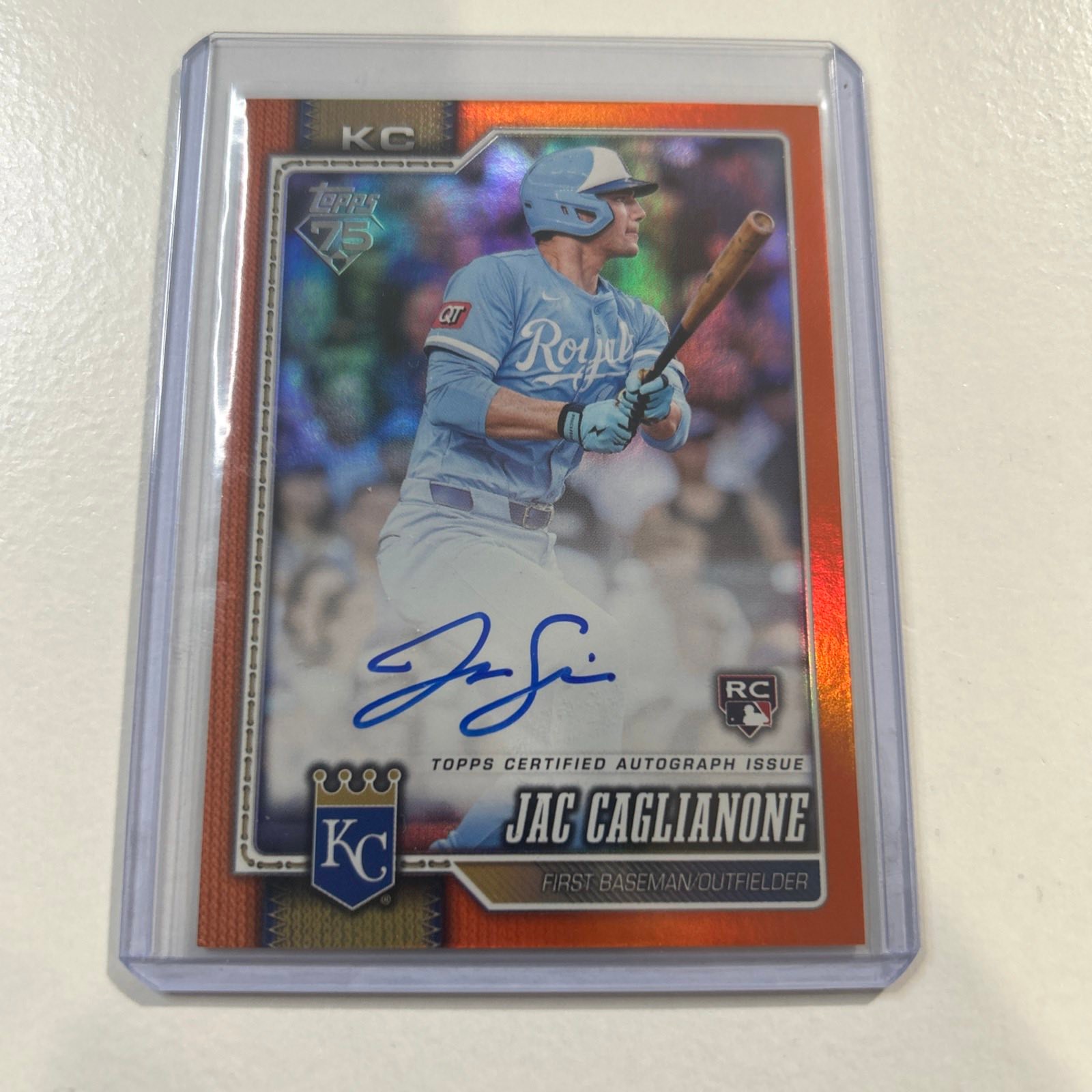 Pulling a rare Jac Caglianone autograph card from 2026 Topps Series 1