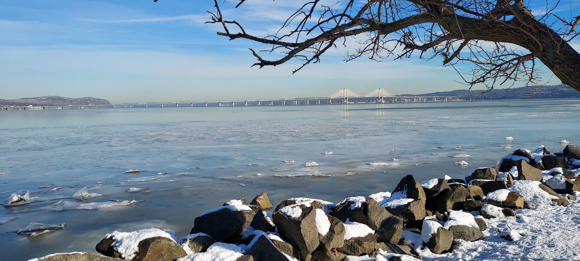 Piermont Happenings | The frozen shoals of Piermont pier with the TZ ...