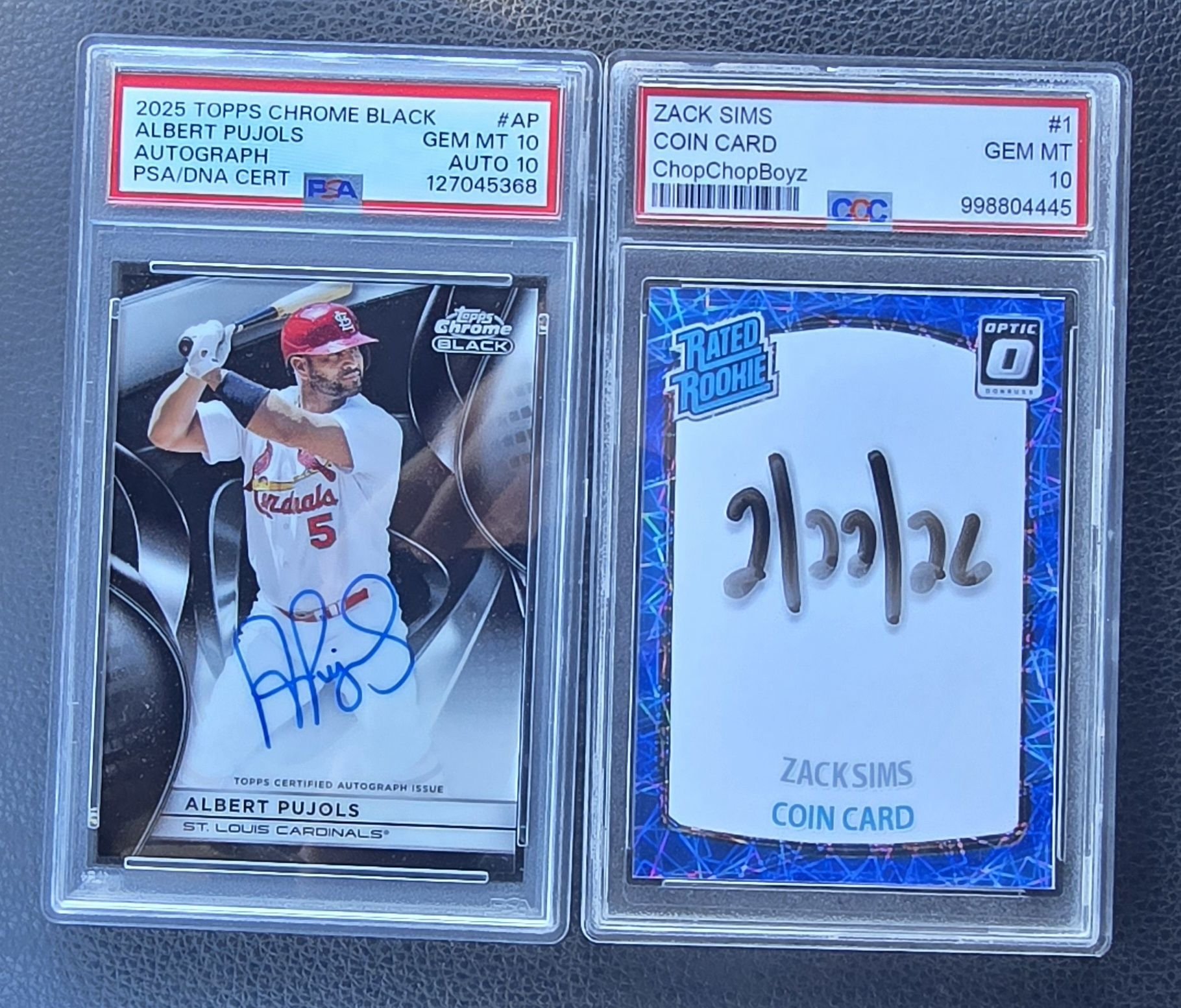 2025 Topps Chrome Black Albert Pujols Autograph PSA/DNA 10. **POP 1**
