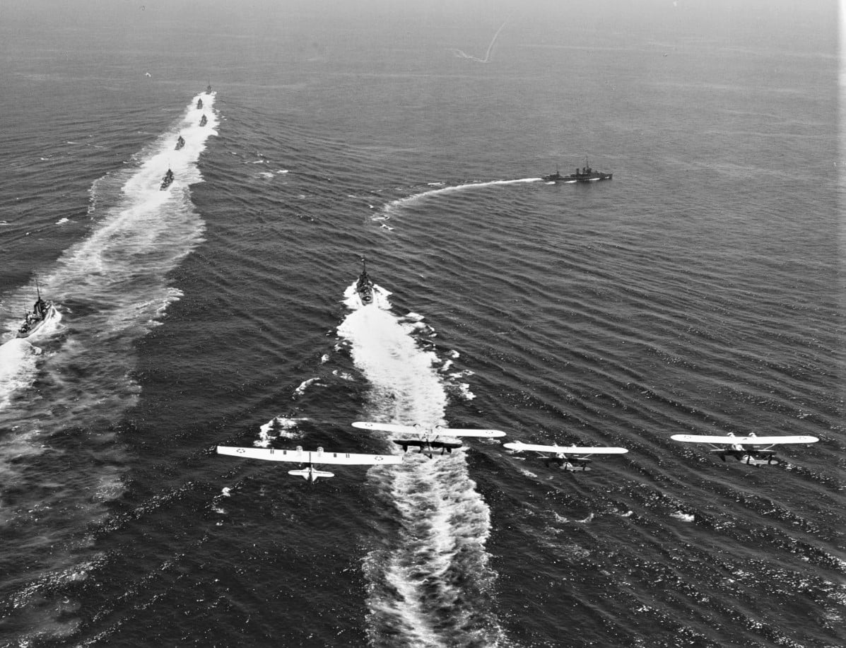 A PBY-1 Catalina (left)... - National Naval Aviation Museum