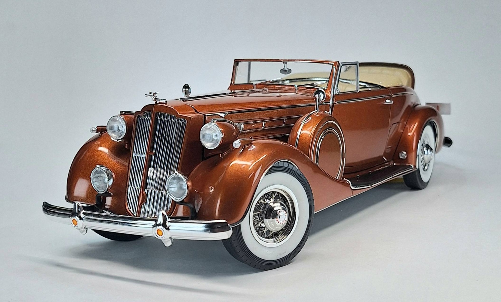 Completed 1937 Packard roadster model kit