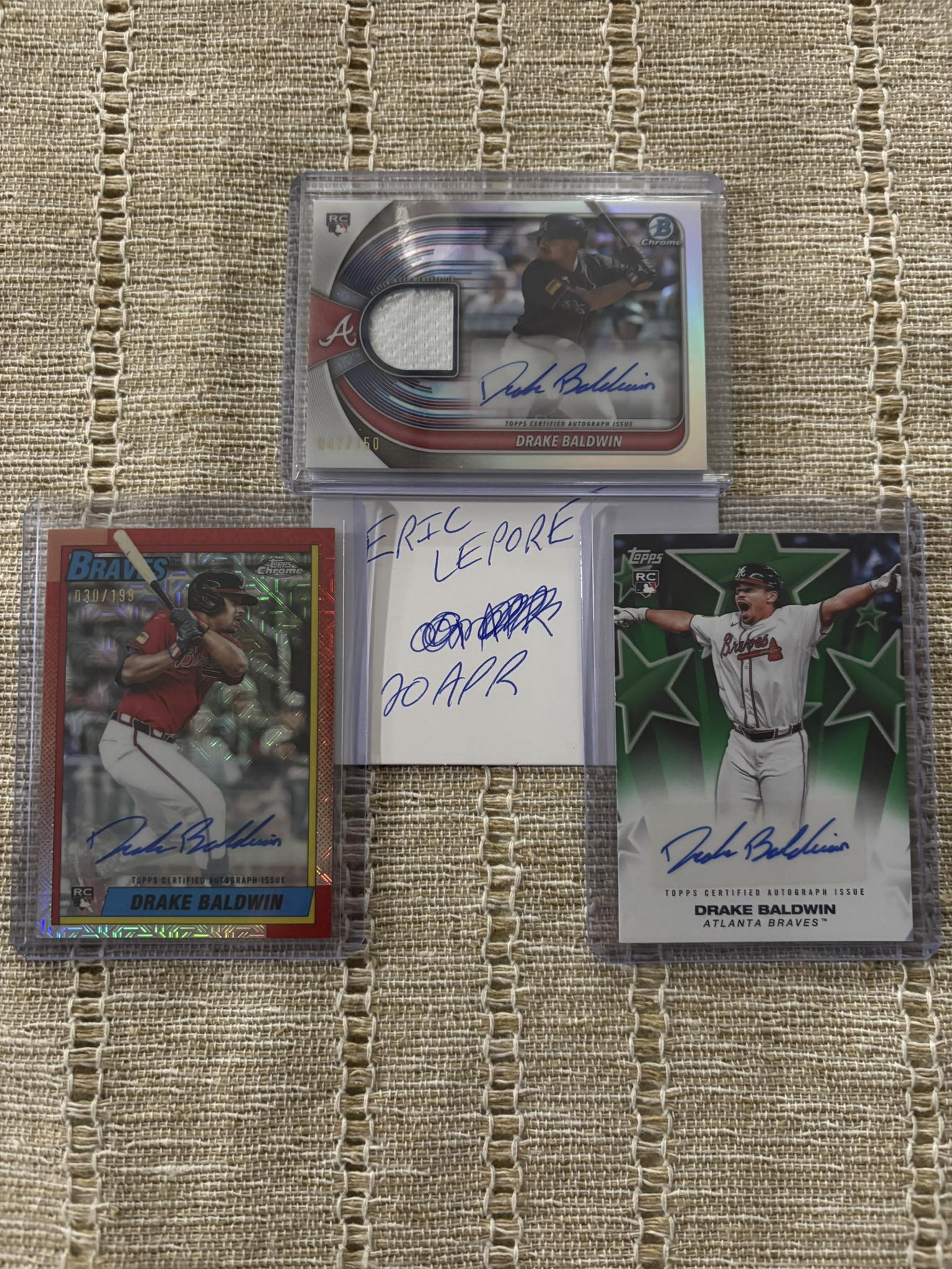 Baseball card rc autos for sale