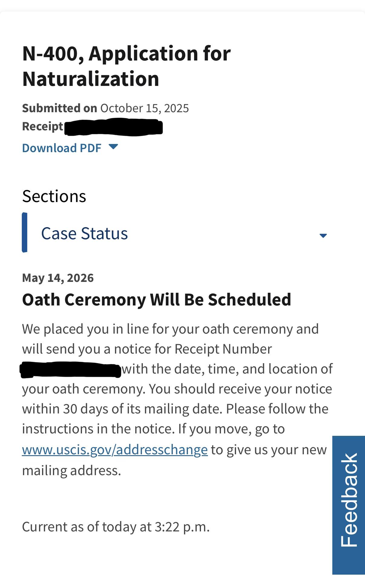 Hey everyone! I just got this notice a few mins ago! For those