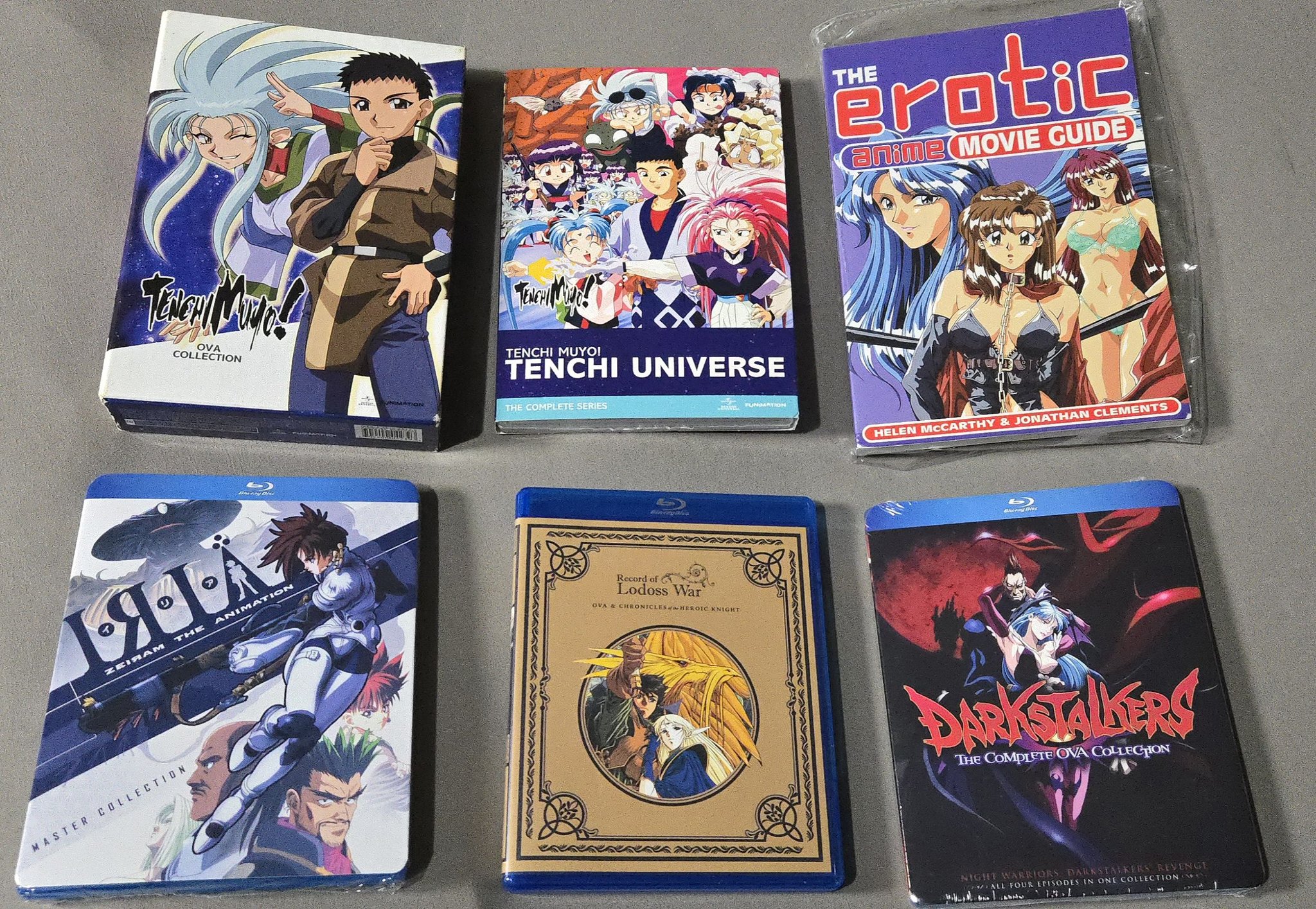 Golden age anime pickups including Tenchi Muyo and Lodoss War