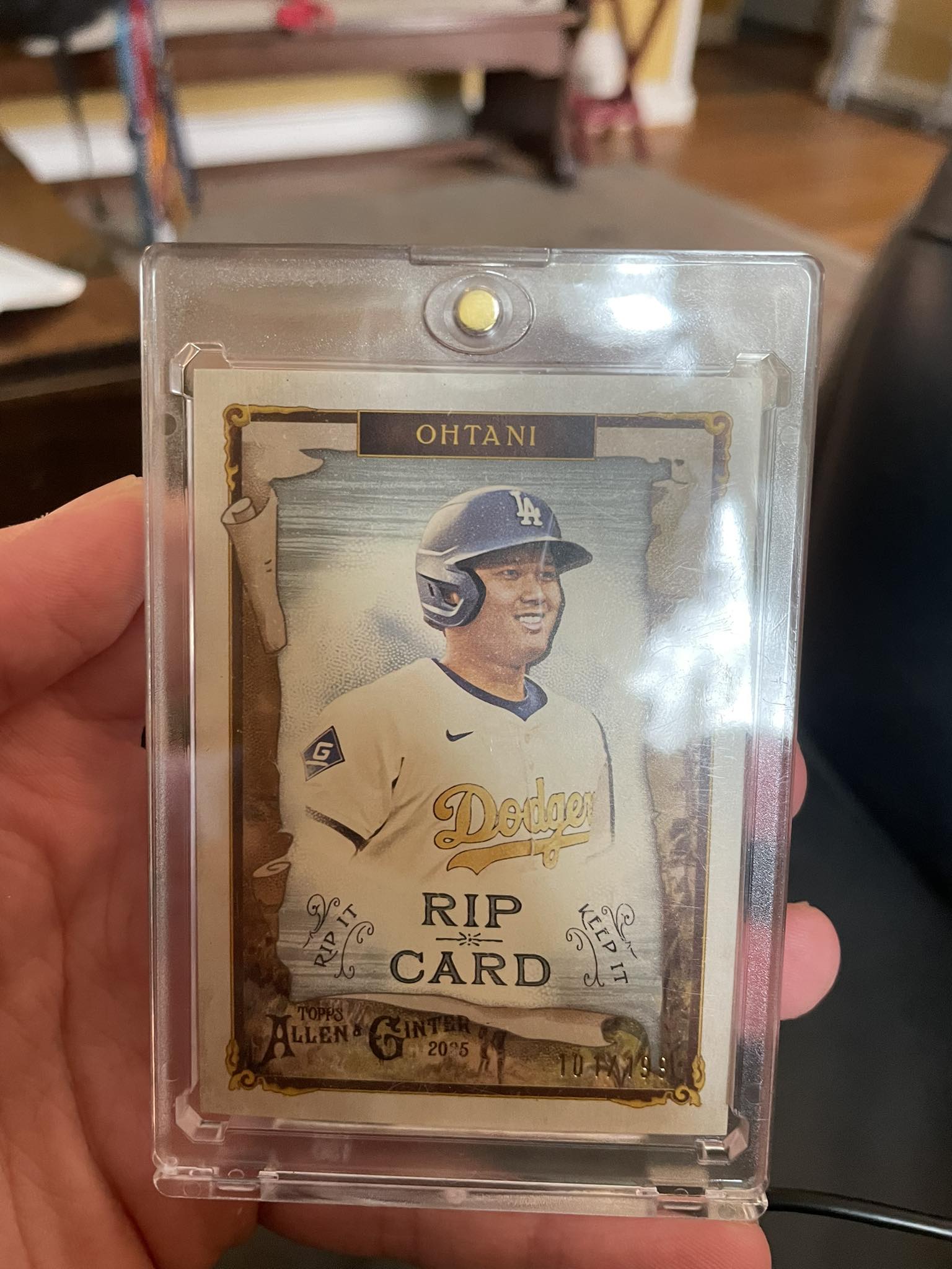 Rare 2024 Allen & Ginter Shohei Ohtani 1/1 Wooden Mini Card