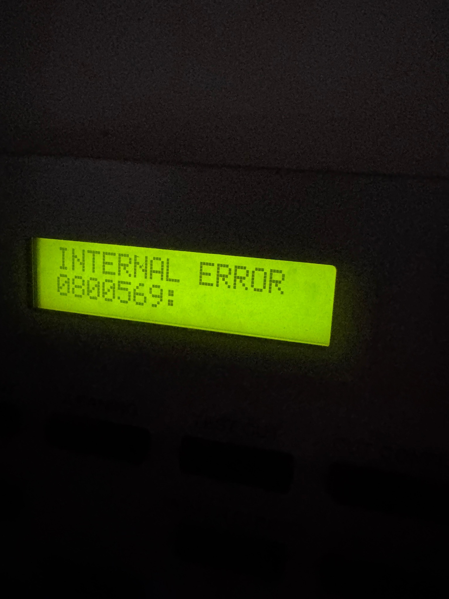What causes internal error 0800569 on Roland SP-300 printer?