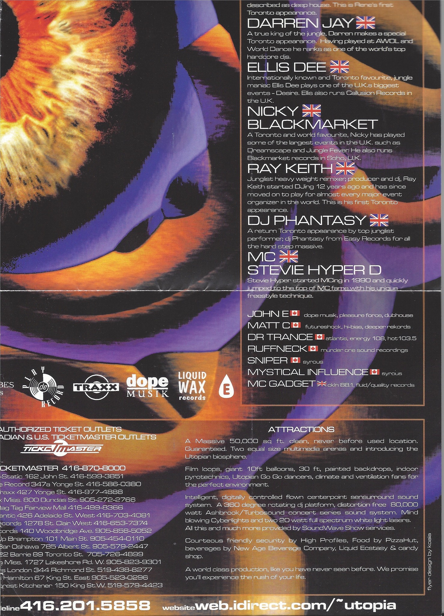 Toronto Rave History: 30 years ago tonight - May 11, 1996 - UTOPIA