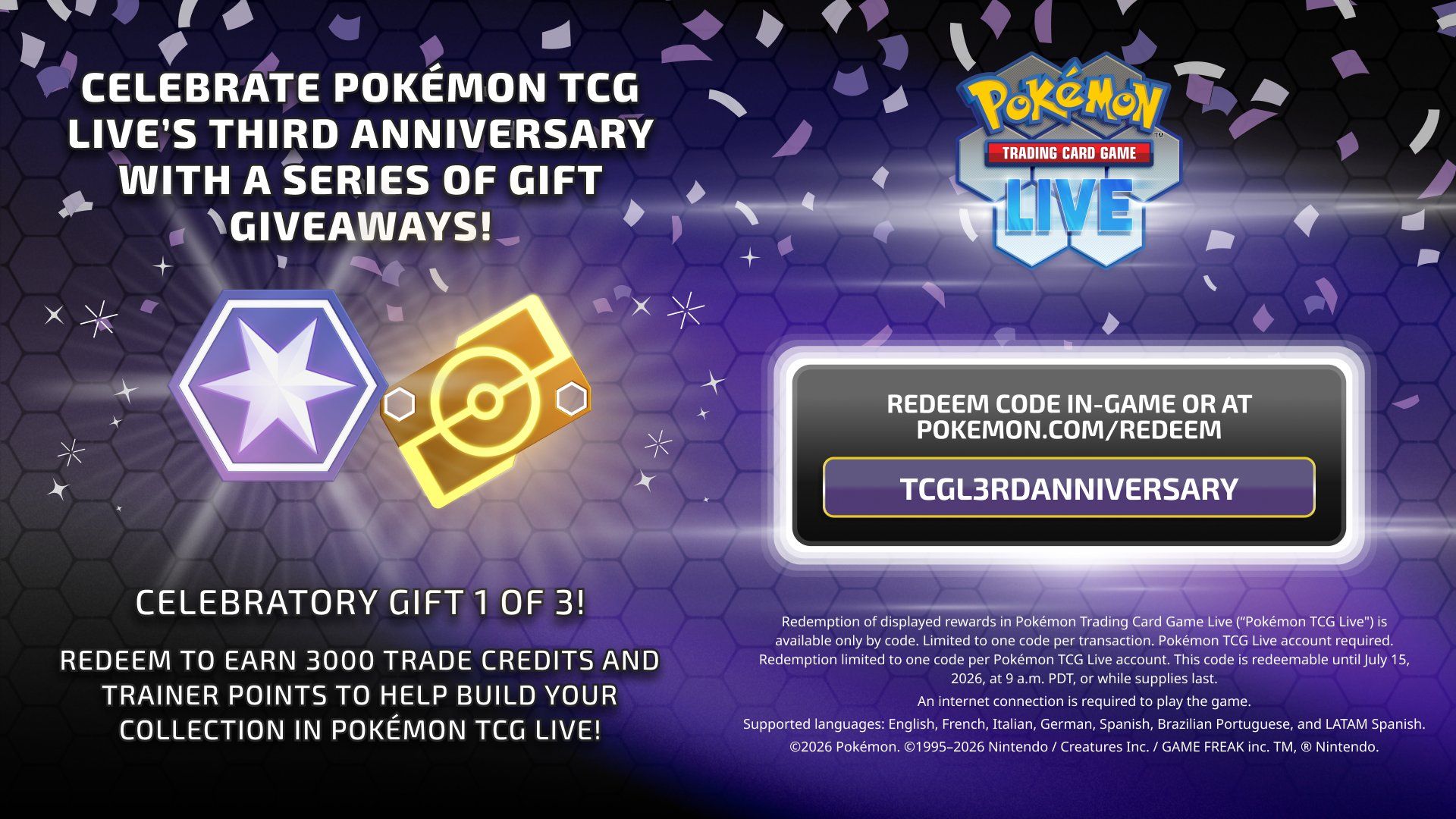 pokemon trading card game redeem codes TCG Live Log in to your Pokémon