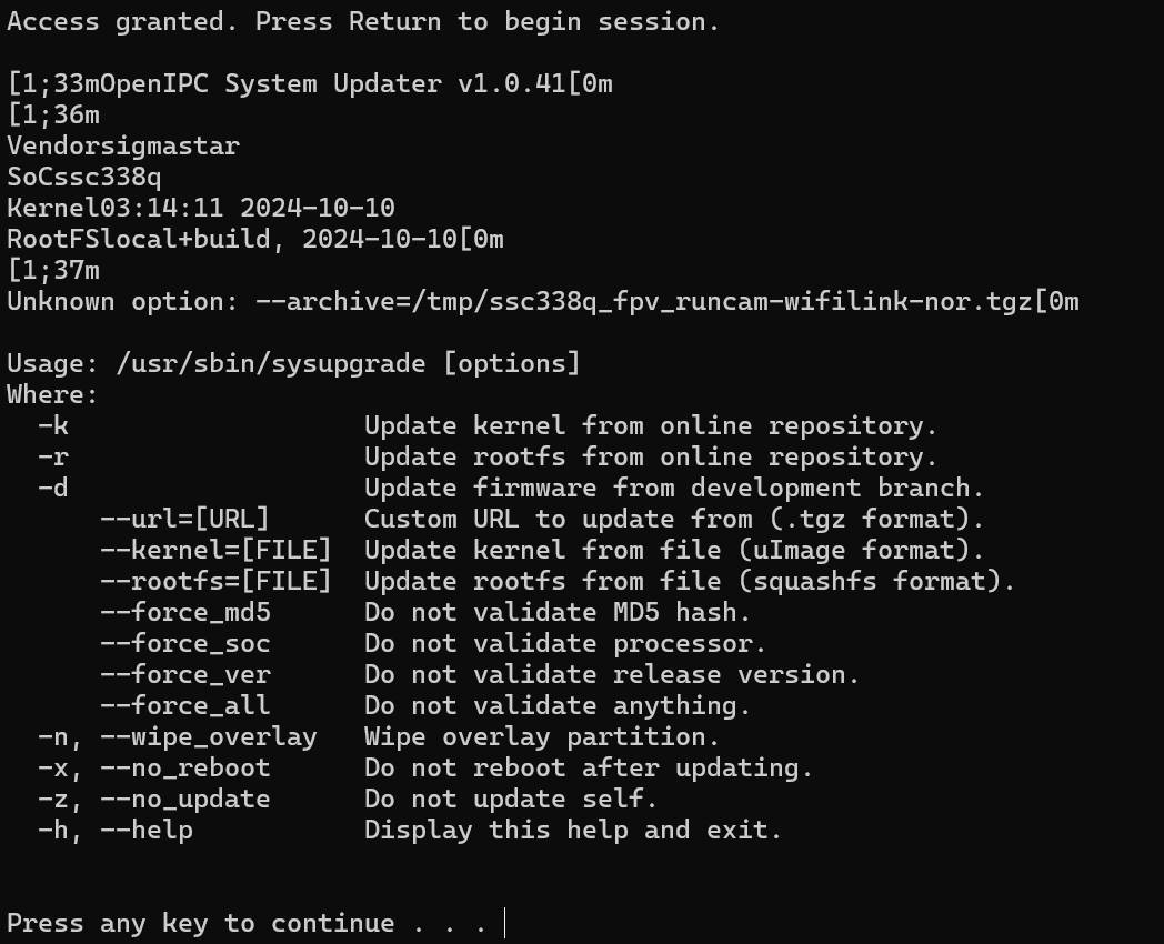 Getting this error updating a wifilink 1?